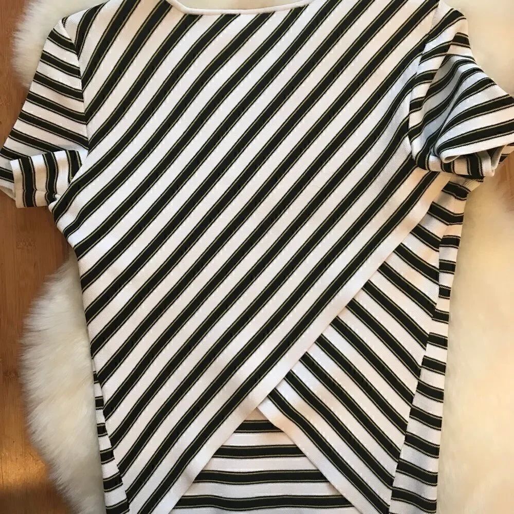 A.LC. Striped top with split back detail #7
